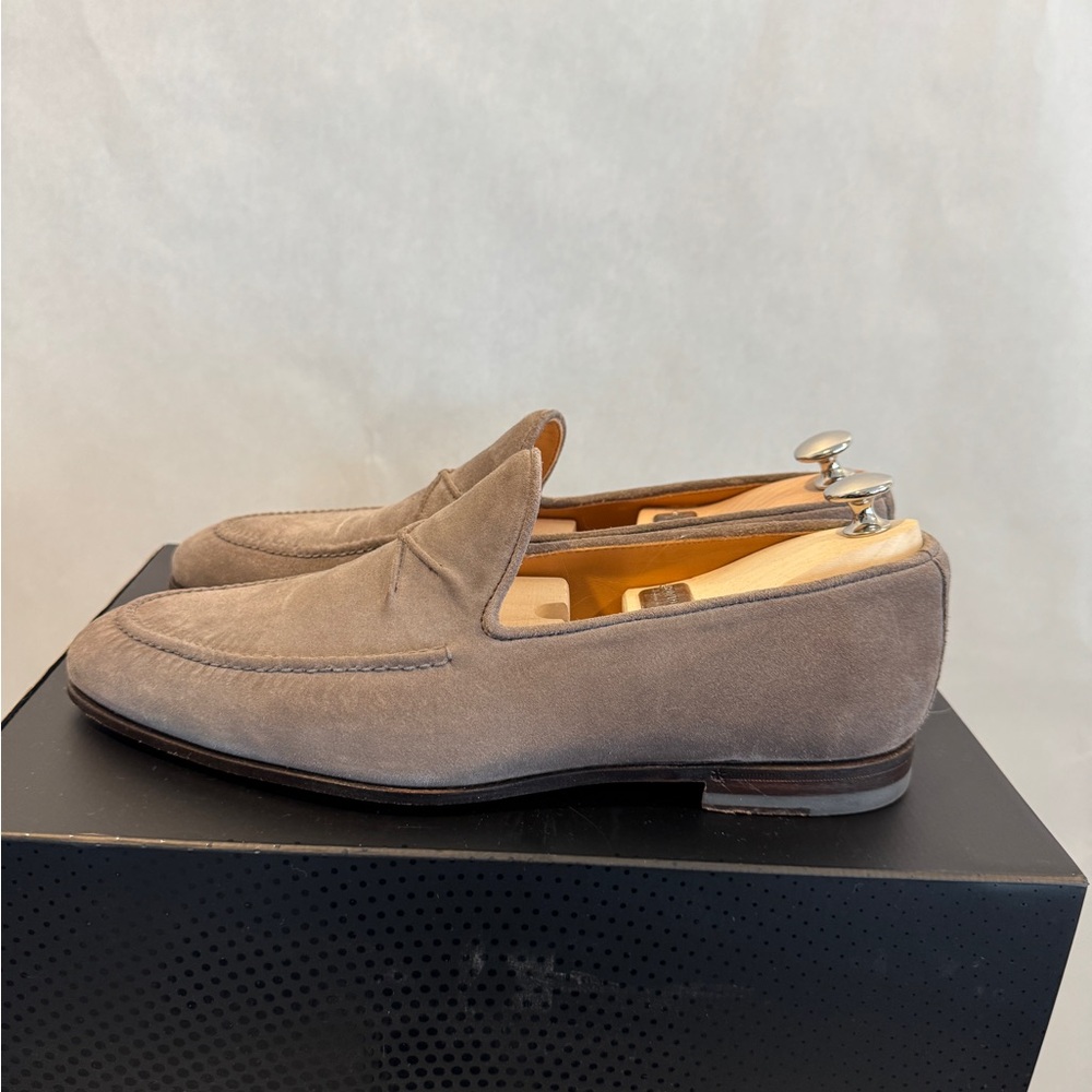 Bontoni Men's Suede Loafers - Beige/Brown